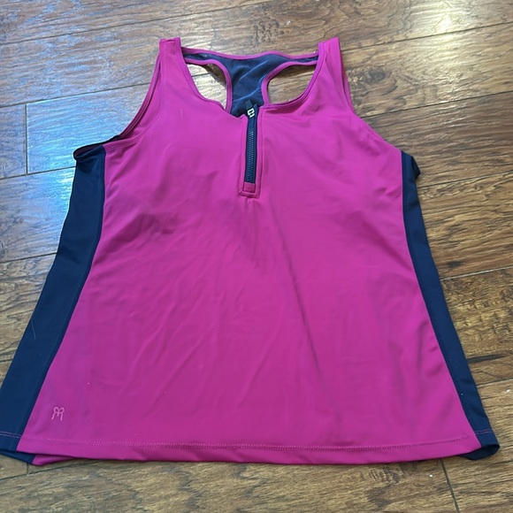 Ruby Ribbon Pink Racerback Tank Top size says 42 - Picture 3 of 9